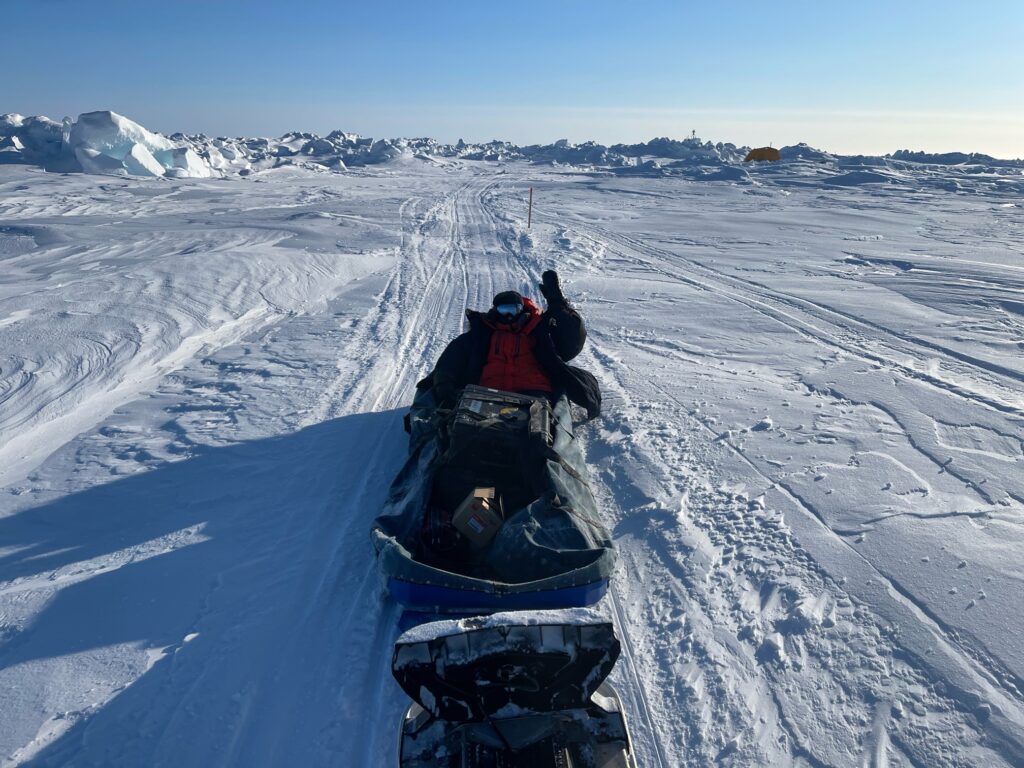 Caileigh Fitzgerald on site with the SIDEx buoys